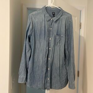 .GAP denim button down shirt.